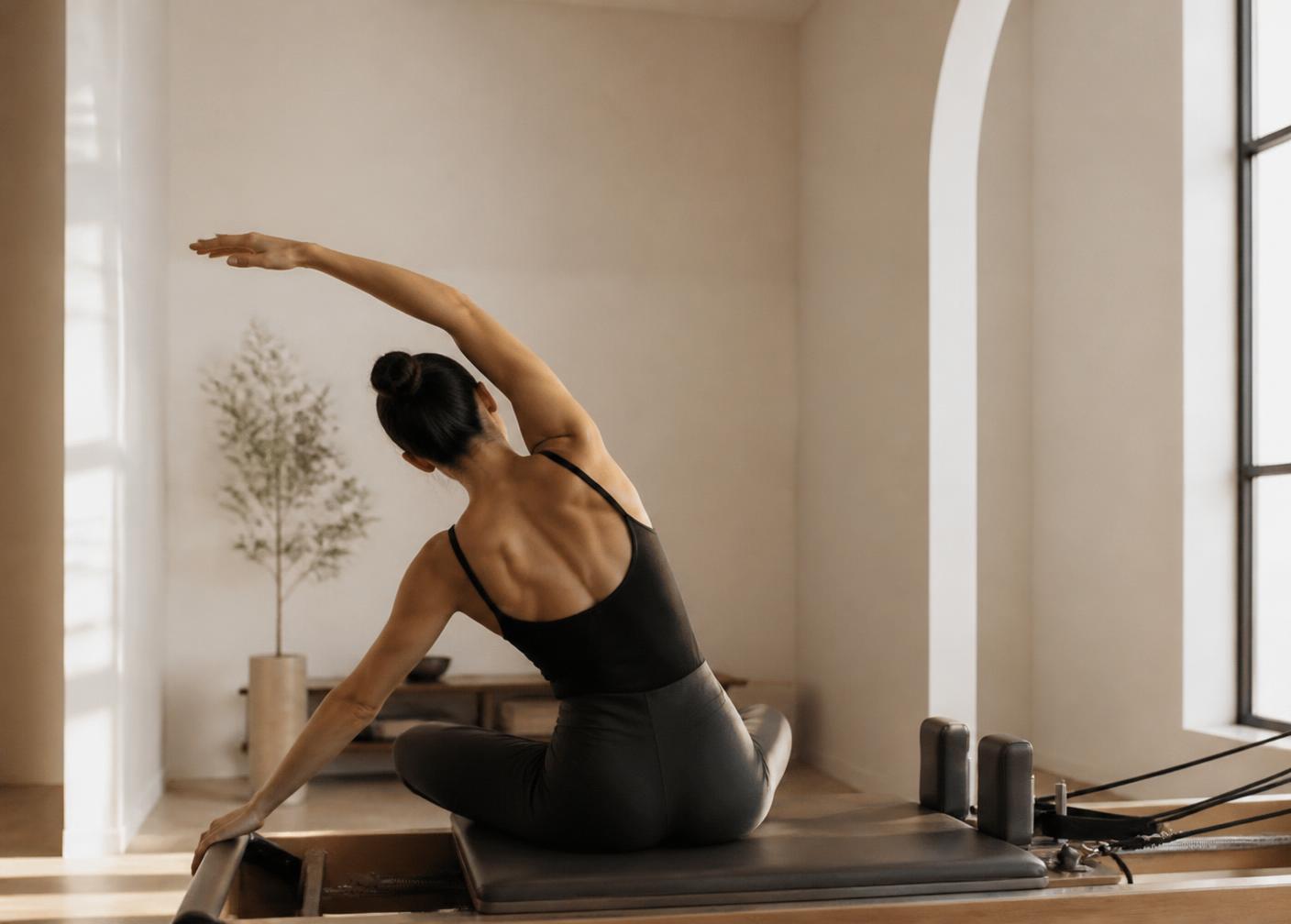 Movement in a bright, minimal studio